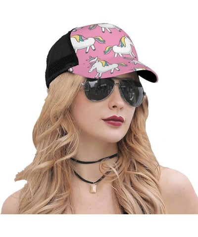 Unicorns Curved Brim Mesh Baseball Cap Casual Sun Hat All Seasons for Unisex Unicorns 97 $8.31 Baseball Caps