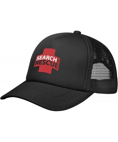 Search Rescue Baseball Cap Canvas Mesh-Back Cap Black $17.17 Baseball Caps