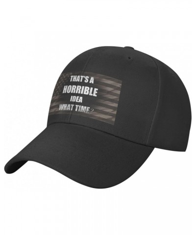 That's a Horrible Idea What Time Classic Duckbill Caps for Stylish Sun Protection Outdoor Black $11.15 Baseball Caps