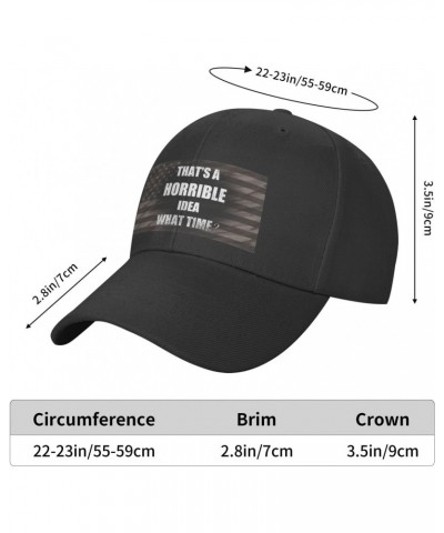 That's a Horrible Idea What Time Classic Duckbill Caps for Stylish Sun Protection Outdoor Black $11.15 Baseball Caps