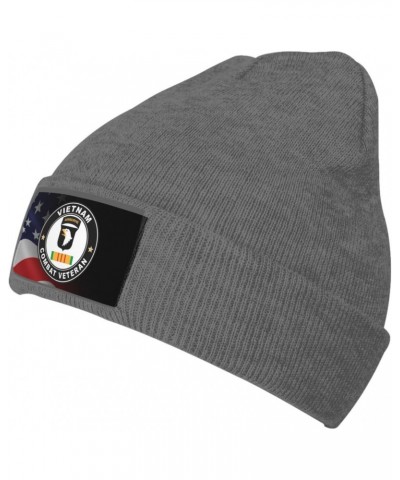 101st Airborne Division Vietnam Veteran Cozy Knitted Beanie Hat - Stylish Winter Headwear Acrylic Ideal for All Ages Deep Hea...