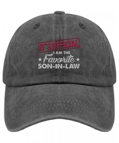 It's Official I Am The Favorite Son-in-Low Hats Humor Beach Cap Gifts for Son Who Like Embroidered,Running Hat Suitable Pigme...