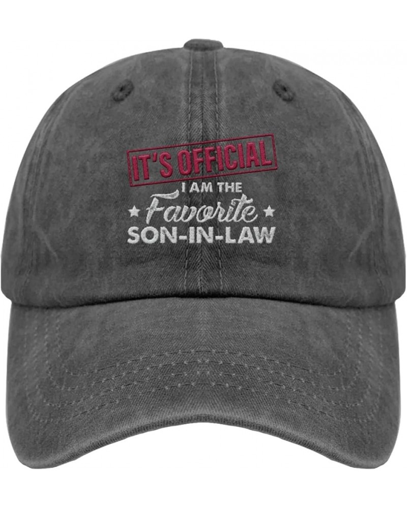 It's Official I Am The Favorite Son-in-Low Hats Humor Beach Cap Gifts for Son Who Like Embroidered,Running Hat Suitable Pigme...