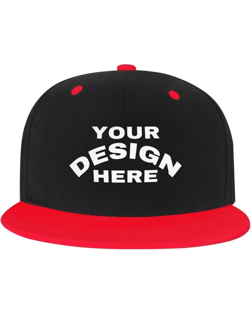 Custom Cap Add Your Custom,Custom Name Cap,Custom Hat Design Your Own Classic Mens Womens Trucker Hats Red $7.63 Baseball Caps