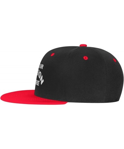 Custom Cap Add Your Custom,Custom Name Cap,Custom Hat Design Your Own Classic Mens Womens Trucker Hats Red $7.63 Baseball Caps