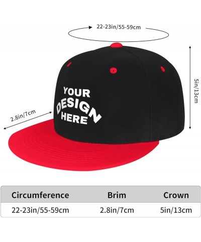 Custom Cap Add Your Custom,Custom Name Cap,Custom Hat Design Your Own Classic Mens Womens Trucker Hats Red $7.63 Baseball Caps