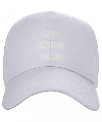 Custom Baseball Cap for Men Design Your Own,Adjustable Personalized Truck Hats Unisex Classical Customizable Hats White $9.42...