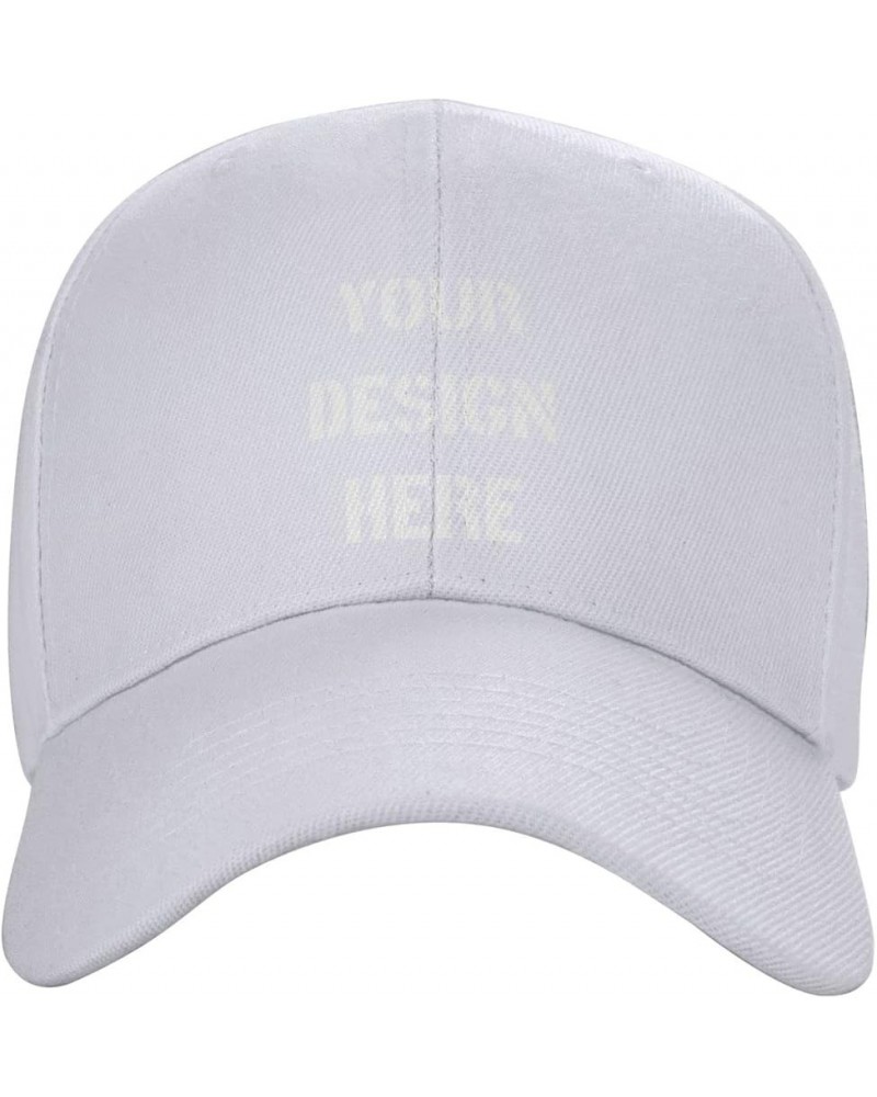 Custom Baseball Cap for Men Design Your Own,Adjustable Personalized Truck Hats Unisex Classical Customizable Hats White $9.42...