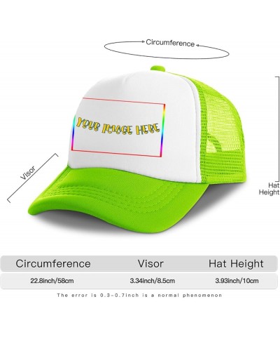 Personalized Sun Hat Your Image Here Curved Mesh Hat Birthday Gifts Greenyellow 0 $12.18 Sun Hats