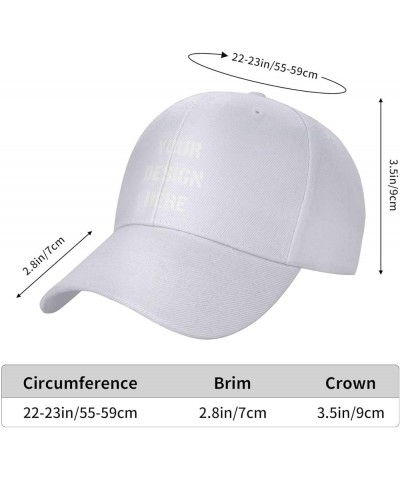 Custom Baseball Cap for Men Design Your Own,Adjustable Personalized Truck Hats Unisex Classical Customizable Hats White $9.42...