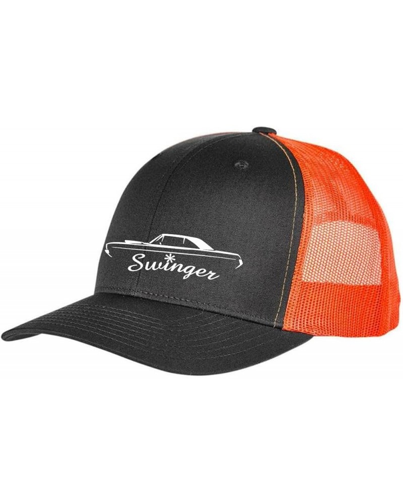 1969-72 Dart Swinger Fully Embroidered Yupoong 6606 Snapback Trucker Fitted Cap Grey-orange $18.81 Baseball Caps