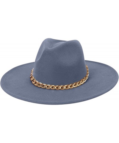 Adult Solid Sun Fashion Western Cowboy Hat Leather Windproof Hat Womens Western Hat Wool Navy-e $13.62 Fedoras