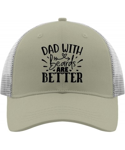 dad with Beards are Better Than dad with Beards are Better Trucker hat Baseball Hats Apricot Golf Hats Men Gifts for Apricot ...