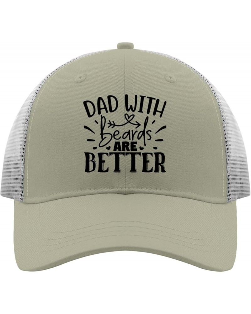 dad with Beards are Better Than dad with Beards are Better Trucker hat Baseball Hats Apricot Golf Hats Men Gifts for Apricot ...