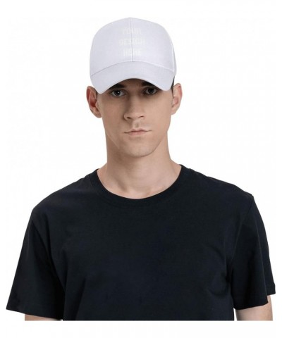 Custom Baseball Cap for Men Design Your Own,Adjustable Personalized Truck Hats Unisex Classical Customizable Hats White $9.42...