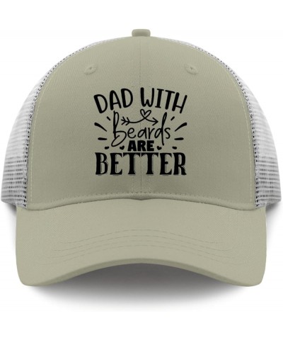 dad with Beards are Better Than dad with Beards are Better Trucker hat Baseball Hats Apricot Golf Hats Men Gifts for Apricot ...