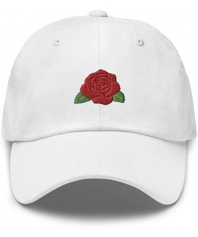 Rose hat, Embroidered Unisex Baseball hat, June Birth Flower hat, June Birth Flower Gift. White $21.54 Baseball Caps