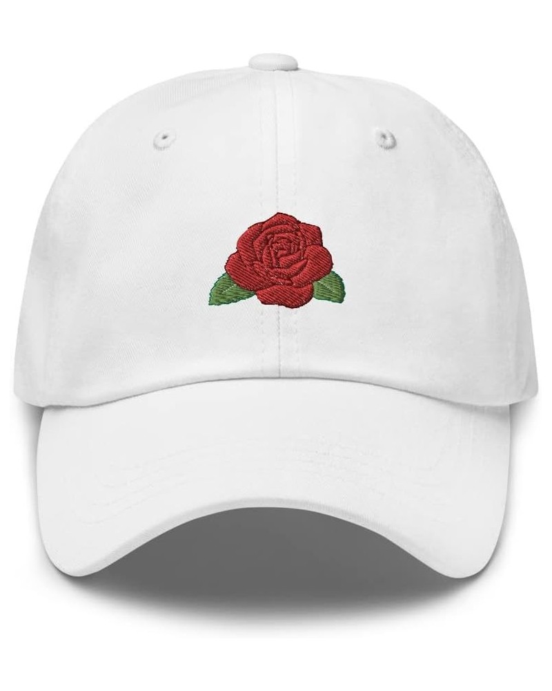 Rose hat, Embroidered Unisex Baseball hat, June Birth Flower hat, June Birth Flower Gift. White $21.54 Baseball Caps