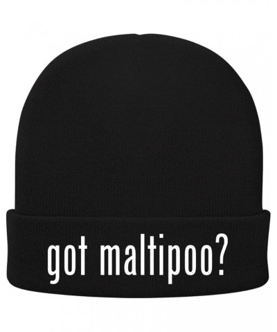 got Maltipoo? - Soft Adult Beanie Cap Black $17.83 Skullies & Beanies