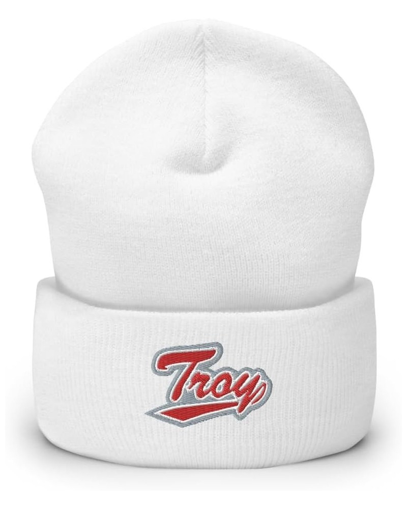 Troy University Beanie: Premium Quality Soft Turbo Acrylic Campus Wear for Pride & Warmth, Winter Hat White Design 7 $23.39 S...