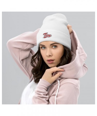 Troy University Beanie: Premium Quality Soft Turbo Acrylic Campus Wear for Pride & Warmth, Winter Hat White Design 7 $23.39 S...