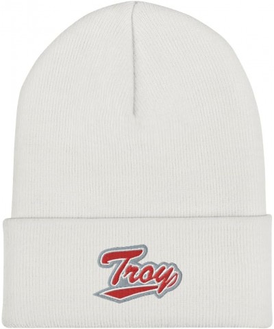 Troy University Beanie: Premium Quality Soft Turbo Acrylic Campus Wear for Pride & Warmth, Winter Hat White Design 7 $23.39 S...