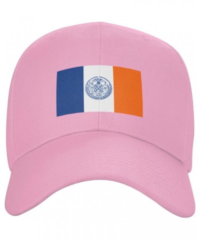 Flag of New York City Baseball Caps for Men Women Hat Adjustable Cap Trucker Hats Dad Cap Pink $12.79 Baseball Caps