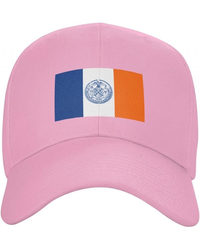 Flag of New York City Baseball Caps for Men Women Hat Adjustable Cap Trucker Hats Dad Cap Pink $12.79 Baseball Caps