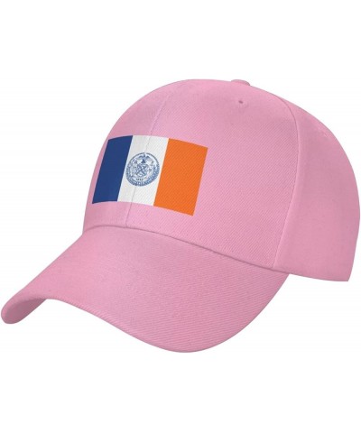 Flag of New York City Baseball Caps for Men Women Hat Adjustable Cap Trucker Hats Dad Cap Pink $12.79 Baseball Caps