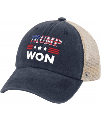 Trump Hat Trump Won Hats for Women Mens AllBlack Golf Hat Cowboy Hat Birthday Hat Vintage Hats Custom Purplish Blue01 $11.26 ...