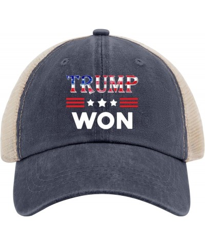 Trump Hat Trump Won Hats for Women Mens AllBlack Golf Hat Cowboy Hat Birthday Hat Vintage Hats Custom Purplish Blue01 $11.26 ...