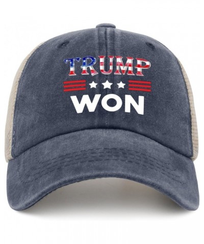 Trump Hat Trump Won Hats for Women Mens AllBlack Golf Hat Cowboy Hat Birthday Hat Vintage Hats Custom Purplish Blue01 $11.26 ...