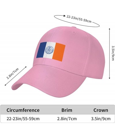 Flag of New York City Baseball Caps for Men Women Hat Adjustable Cap Trucker Hats Dad Cap Pink $12.79 Baseball Caps