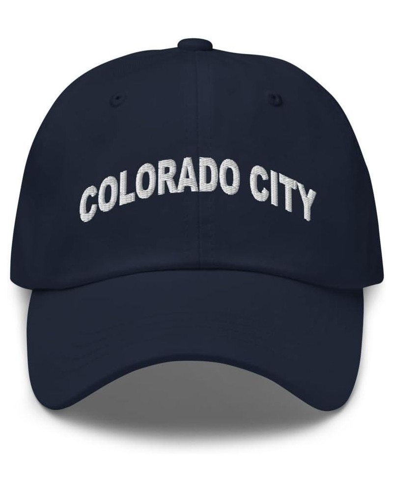 Colorado City Texas Hat Colorado City TX Cap Embroidered Dad Hat Adjustable Strap Closure Unisex Navy $22.79 Baseball Caps