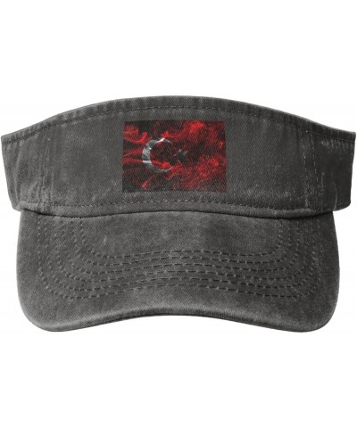 Smoke Style Flag of Turkey Sun Visor Hats for Women Men Adjustable Sports Sun Hats Cotton Golf Cap Deep Heather $14.33 Visors