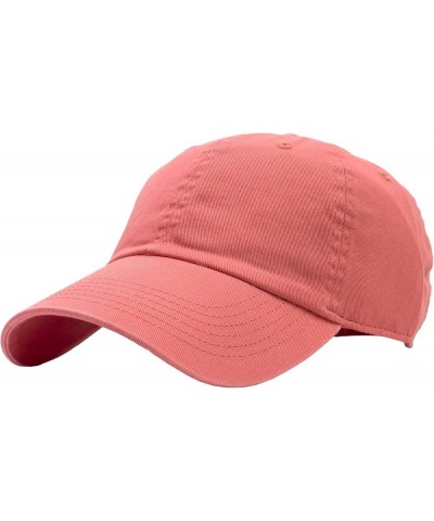 Unisex Classic Low Profile Cotton Baseball Cap Plain Blank Camoflauge Soft Unconstructed Adjustable Size Dad Hat Coral $8.69 ...