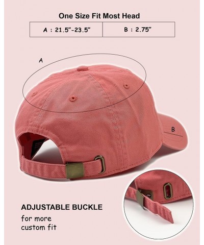 Unisex Classic Low Profile Cotton Baseball Cap Plain Blank Camoflauge Soft Unconstructed Adjustable Size Dad Hat Coral $8.69 ...