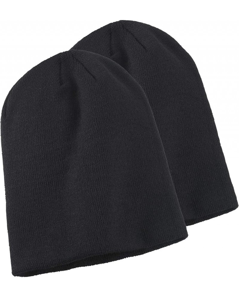 Slouch Beanie (2 Pack) Black $9.52 Skullies & Beanies