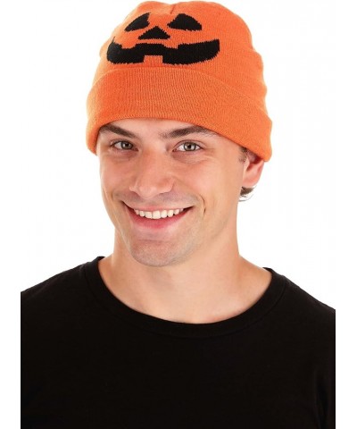 Jack-O-Lantern Beanie for Adults Orange $10.07 Skullies & Beanies