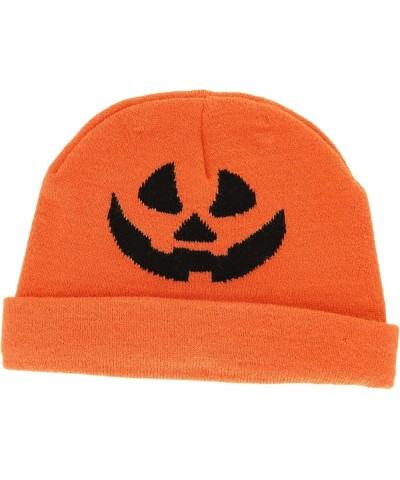 Jack-O-Lantern Beanie for Adults Orange $10.07 Skullies & Beanies