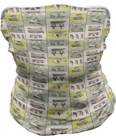 Unisex Multicolor Face and Neck Warmers Hieroglyphs Animals $9.60 Scarves