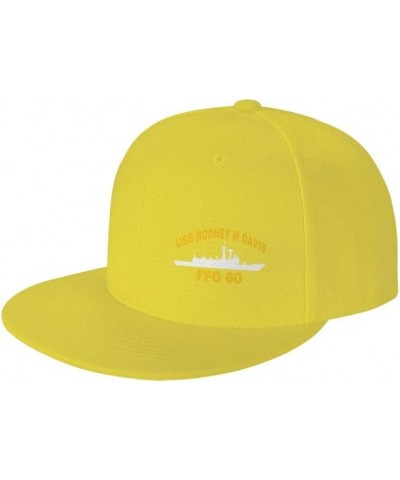 USS Rodney M Davis FFG 60 Flag-Denim Hats Cowboy Knit hat Baseball Caps Fisherman's hat Yellow $16.78 Baseball Caps