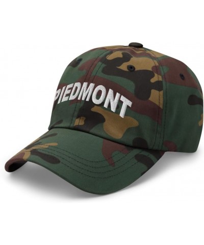 Piedmont Oklahoma Hat Piedmont Cap Embroidered Dad Hat Adjustable Strap Closure Unisex Green Camo $21.19 Baseball Caps