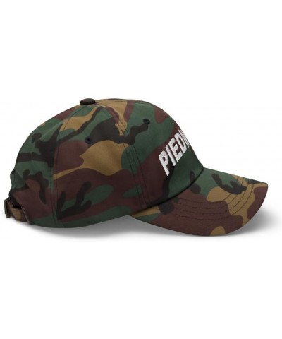 Piedmont Oklahoma Hat Piedmont Cap Embroidered Dad Hat Adjustable Strap Closure Unisex Green Camo $21.19 Baseball Caps