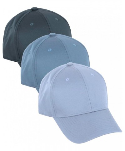 Performance Hat High Profile Structured Baseball Cap Multi 3 Pack 3 Pack - Dark Green,denim,light Blue $17.68 Baseball Caps