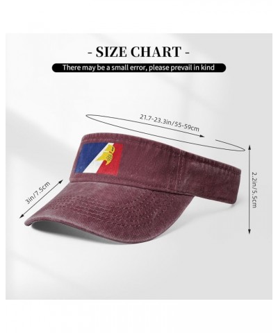 Flag of Franco Terreneuviens Sun Hat Sun Visor Hats for Women Men Baseball Cap Golf Hats Red $11.36 Visors