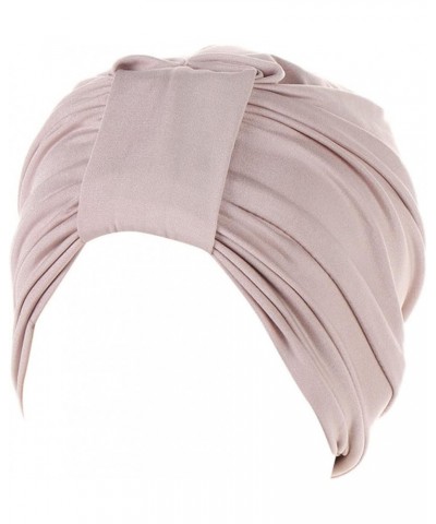 Women Knot Fashion Pleated Turban Cap Headwrap Sleep Hat Muslim Hijib Khaki $8.48 Skullies & Beanies