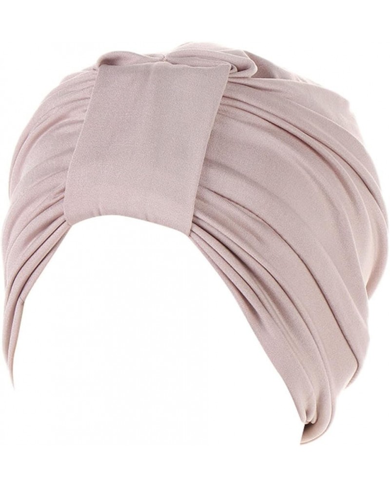 Women Knot Fashion Pleated Turban Cap Headwrap Sleep Hat Muslim Hijib Khaki $8.48 Skullies & Beanies