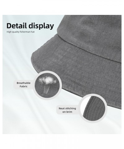 Passion Fruit Seamless Pattern Bucket Hat for Men Women Outdoor Washed Cotton Sun Hats Travel Beach Hat Gray $14.35 Bucket Hats