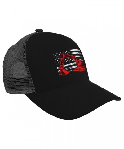 Heavy Equipment Operator USA Flag Baseball Cap for Men Women Breathable Mesh Back Baseball Caps Adjustable Casual Outdoor Hat...